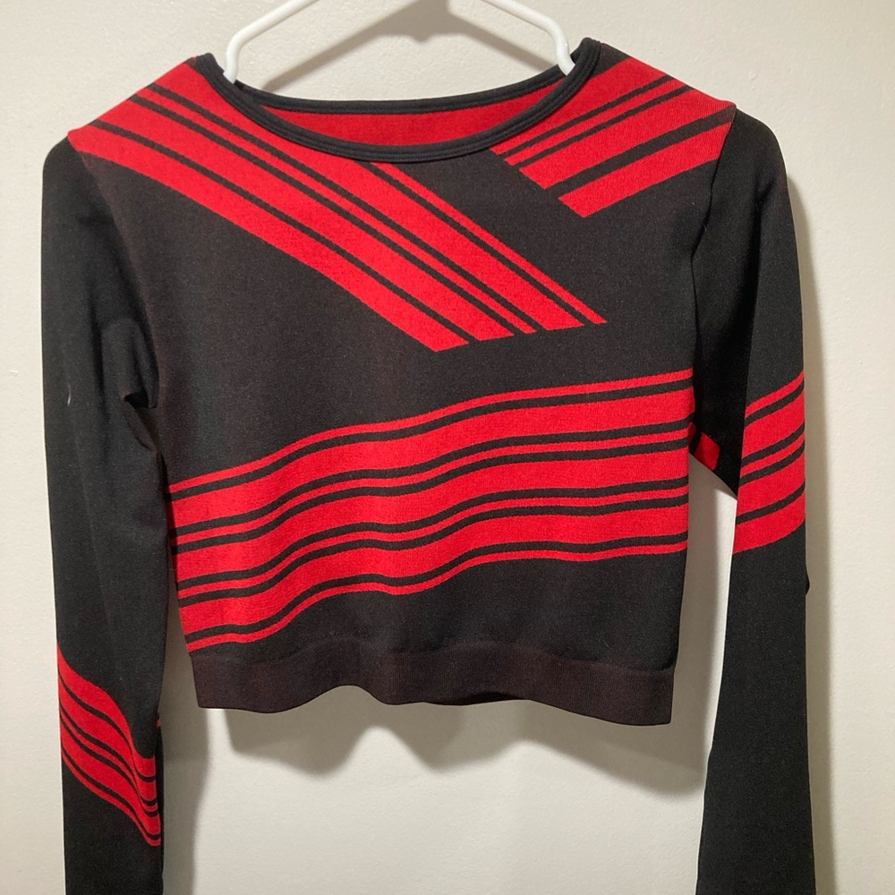 Stylish Black and Red Women's Top